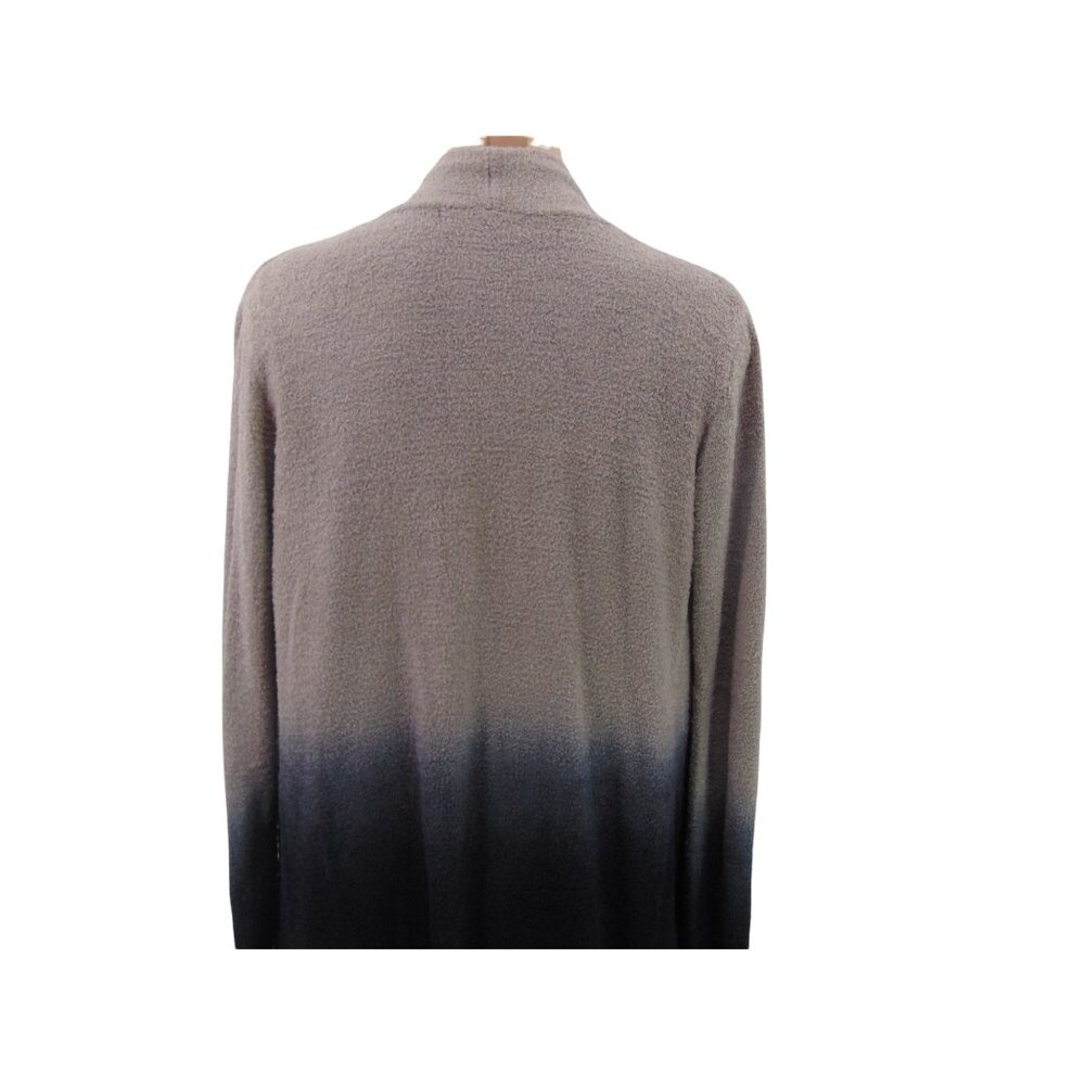 Barefoot Dreams Bamboo Chic Lite Ombre Cardigan S M 436 Calypso Wrap Gray Black - Picture 5 of 7